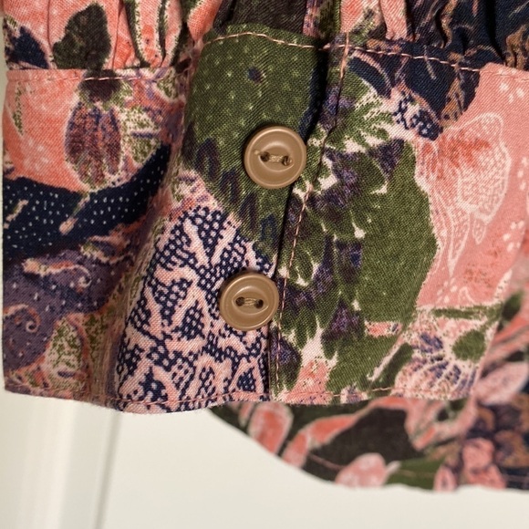 NWT Terra & Sky Peasant Blouse Womens 2X cotton Plus Ruffles Cottage core - Picture 7 of 14